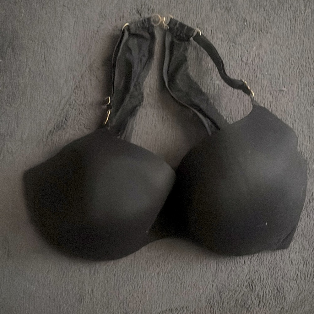 Victoria’s Secret black bra with lace back. 34DD